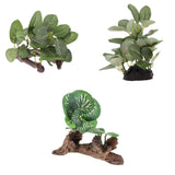 Maxbell 3pcs Resin Artifical Water Grass Plant For Reptile or Aquarium Tank Green