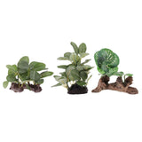 Maxbell 3pcs Resin Artifical Water Grass Plant For Reptile or Aquarium Tank Green