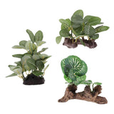 Maxbell 3pcs Resin Artifical Water Grass Plant For Reptile or Aquarium Tank Green