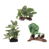 Maxbell 3pcs Resin Artifical Water Grass Plant For Reptile or Aquarium Tank Green