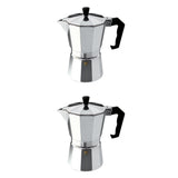 Maxbell 2pcs/set Home Bar Aluminum Coffee Moka Maker Pot Espresso Maker Moka Pot