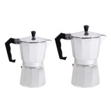 Maxbell 2pcs/set Home Bar Aluminum Coffee Moka Maker Pot Espresso Maker Moka Pot