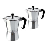 Maxbell 2pcs/set Home Bar Aluminum Coffee Moka Maker Pot Espresso Maker Moka Pot