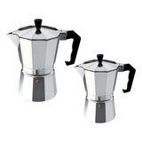 Maxbell 2pcs/set Home Bar Aluminum Coffee Moka Maker Pot Espresso Maker Moka Pot