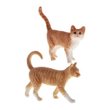 Maxbell Simulation Pets Cats Model Figure Educational Toys Home Decor Cats x2