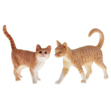 Maxbell Simulation Pets Cats Model Figure Educational Toys Home Decor Cats x2