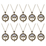 Maxbell 10pcs 5x Magnifying Glass Pendant Dragonfly Skeleton Necklace Lady Jewelry
