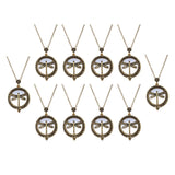 Maxbell 10pcs 5x Magnifying Glass Pendant Dragonfly Skeleton Necklace Lady Jewelry