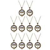 Maxbell 10pcs 5x Magnifying Glass Pendant Dragonfly Skeleton Necklace Lady Jewelry