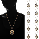 Maxbell 10pcs 5x Magnifying Glass Pendant Dragonfly Skeleton Necklace Lady Jewelry