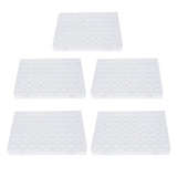 Maxbell 5 Pcs 56 Grids Clear Storage Box Jewelry Nail Art Beads Pills Mini Item Case