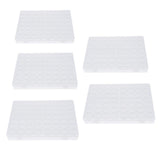 Maxbell 5 Pcs 56 Grids Clear Storage Box Jewelry Nail Art Beads Pills Mini Item Case