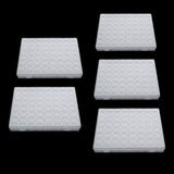 Maxbell 5 Pcs 56 Grids Clear Storage Box Jewelry Nail Art Beads Pills Mini Item Case