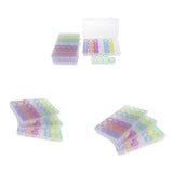 Maxbell 9 Pieces Clear Storage Box with 28 Grids Jewelry Nail Art Beads Mini Cases