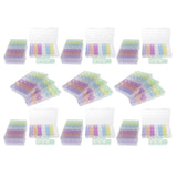 Maxbell 9 Pieces Clear Storage Box with 28 Grids Jewelry Nail Art Beads Mini Cases