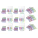 Maxbell 9 Pieces Clear Storage Box with 28 Grids Jewelry Nail Art Beads Mini Cases