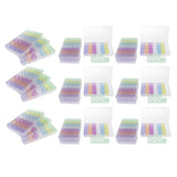 Maxbell 9 Pieces Clear Storage Box with 28 Grids Jewelry Nail Art Beads Mini Cases