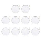Maxbell 10xWall Mount Planter Glass Hydroponic Vase Plant Pot Terrarium Hexagon 13cm