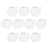 Maxbell 10xWall Mount Planter Glass Hydroponic Vase Plant Pot Terrarium Hexagon 13cm