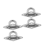 Maxbell 4Pcs 304 Stainless Steel Diamond Pad Eye Plate Durable for Wall Mount Hook