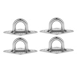 Maxbell 4Pcs 304 Stainless Steel Diamond Pad Eye Plate Durable for Wall Mount Hook