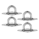Maxbell 4Pcs 304 Stainless Steel Diamond Pad Eye Plate Durable for Wall Mount Hook