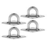 Maxbell 4Pcs 304 Stainless Steel Diamond Pad Eye Plate Durable for Wall Mount Hook