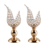 Maxbell 2x Petal Mosaic Candle Holder Table Candlestick Stand Home Decor 12x12x33cm