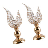 Maxbell 2x Petal Mosaic Candle Holder Table Candlestick Stand Home Decor 12x12x33cm