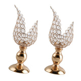 Maxbell 2x Petal Mosaic Candle Holder Table Candlestick Stand Home Decor 12x12x33cm