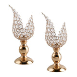 Maxbell 2x Petal Mosaic Candle Holder Table Candlestick Stand Home Decor 12x12x33cm