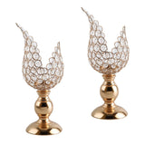 Maxbell 2x Petal Mosaic Candle Holder Table Candlestick Stand Home Decor 12x12x33cm