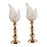 Maxbell 2x Petal Mosaic Candle Holder Table Candlestick Stand Home Decor 12x12x42cm