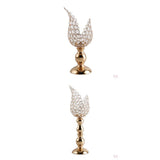 Maxbell 4x Petal Mosaic Candle Holder Table Candlestick Stand for Home Decor 2 sizes
