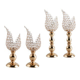Maxbell 4x Petal Mosaic Candle Holder Table Candlestick Stand for Home Decor 2 sizes