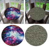 Maxbell 2x Round 3D Disruptive Waterproof Table Cover Tablecloth 47" + 55" Dia