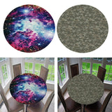 Maxbell 2x Round 3D Disruptive Waterproof Table Cover Tablecloth 47" + 55" Dia