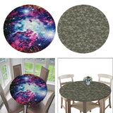 Maxbell 2x Round 3D Disruptive Waterproof Table Cover Tablecloth 47" + 55" Dia