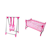 Maxbell Doll Baby Toddler Infant Swing Toddler Crib Playset Kids Simulation Toy
