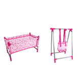 Maxbell Doll Baby Toddler Infant Swing Toddler Crib Playset Kids Simulation Toy