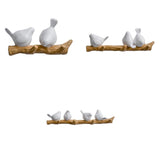 Maxbell 3pcs Resin Birds Figurine Wall Hooks Coat Rack Holder Clothes Wall Hanger
