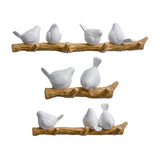 Maxbell 3pcs Resin Birds Figurine Wall Hooks Coat Rack Holder Clothes Wall Hanger