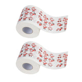 Maxbell 2 Pcs Santa Claus Printed Paper Roll Christmas Room Home Decor Novelty Gifts
