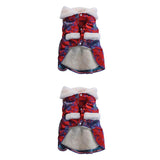 Maxbell 2PCS Female Pet Dog  Princess Dress Clothes Costume Skirt Apparel Red_M/L
