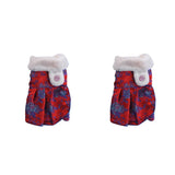 Maxbell 2PCS Female Pet Dog  Princess Dress Clothes Costume Skirt Apparel Red_M/L