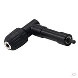 Maxbell 2xRight Angle Bend Extension 90 Degree Drill Adaptor Electric Drill Tool