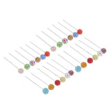 Maxbell 24 Pcs Multicolor Rhinestone Dressmaker Pins DIY Sewing Quilting Accessories