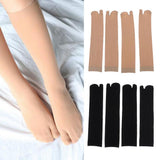 Maxbell 4 Pairs Flip Flop Socks Split 2 Toe Socks Sandals Ninja Slipper Nude Black