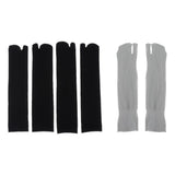 Maxbell 3 Pairs Split 2 Toe Flip Flop Socks Tabi/Ninja/Geta Socks Unisex Gray+Black