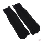 Maxbell 2 Pairs Split 2-Toe Flip Flop Socks Tabi / Ninja / Geta Socks Unisex Black